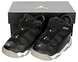 NIKE JORDAN 【ナイキ ジョーダン JORDAN 6 RINGS BT ベイビー シューズ 323420-021 US4c / 10cm ブラック×マットシルバー×ホワイト】