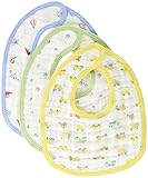 オーパス SANDRADEE スタイ よだれかけ 3枚セット モスリン コットン ガーゼ やわらか 綿100% 乗り物 星柄 マジックテープ