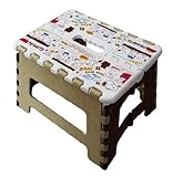 【選べるキャラクター】 折りたたみ 踏み台 ステップ チェア ミニタオル セット スヌーピー ミッキー ミニー ミニオンズ (小, スヌーピー★ブラウン)