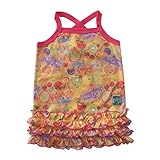 MONICA BABY BLUE キッズ ワンピース スカル トロピカルフルーツ ワンピース 80cm サイズ ピンク コットン ポリエステル 2111508001