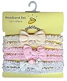 goldbug 新生児ヘアーバンド3個セット ギャザーリボン系 ナイロン 70158