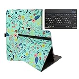 LUCA TE10D2M64-V1B ケース LUCA TE10D2M64-V1B キーボード 9～11インチタブレット通用ケース タブレットカバー Bluetoothキーボード付きカバー 分離式キーボード スタンド機能 四隅固定 全面保護 (B-花, LUCA TE10D2M64-V1B)