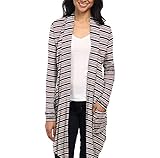 HyBrid & Company レディーズ レディース着物カジュアルオープンフロントドレープロングカーディガンポケット付き Lサイズ マルチカラー