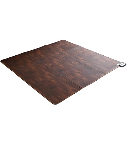 Amazon | テクノス(Teknos) 木目調ライトブラウン 175cm x 175cm 暖房