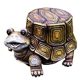 ガーデン オーナメント オブジェ 国華園 アニマルチェア カメ 1個 かわいい ポリ樹脂製 置物 庭 ガーデニング イス