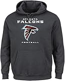 NFL Atlanta Falcons Men 's Our Team長袖画面印刷フード付きフリースプルオーバー、スモール、チャコールヘザー