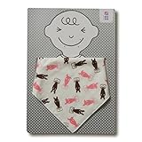 めんぷます田赤ちゃんのガーゼバンダナビブ生まれた! (ピンク)約30×30cm※広げた状態綿100%日本製