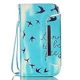 UNEXTATI Galaxy S4 ケース 手帳型ケース 2 in 1 高級PUレザー 耐衝撃 全面保護 Samsung Galaxy S4ケース カバー Case (ブルー, P10)