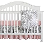 sahaler 3個セットボーホーフローラルフリル付きベビーMinky毛布ベビーNursery CribスカートセットベビーガールズCrib Bedding