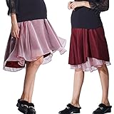 Sweet Mommy マタニティ スカート リバーシブル ボトム テールカット 起毛ツイル×シフォン 大きいサイズ 妊娠時は前後逆でもかわいい レイヤード 透け感 オフィス フォーマル お宮参り 春