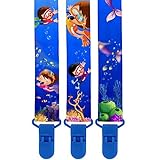 ** LIMITED PROMO ** Premium Pacifier Clip by KiddosArt, 2-Sided UNDERWATER Art, Stunningly Designed 