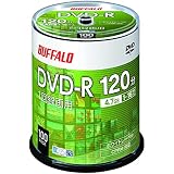 【Amazon.co.jp限定】 バッファロー DVD-R 1回録画用 4.7GB 100枚 スピンドル CPRM 片面 1-16倍速 【 ディーガ 動作確認済み 】 ホワイトレーベル RO-DR47V-100PW/N