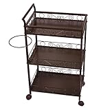 スタンダードアンティークエステワゴン ウッド ワゴン ラック (エステ 施術用 サロン用 エステ用 業務用 個人用にも) サイドラック 収納ラック