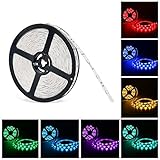 LED light Strip Nexlux 32.8ft Non-Waterproof White PCB Single Light Strip 5050 SMD RGB LED Flexible 