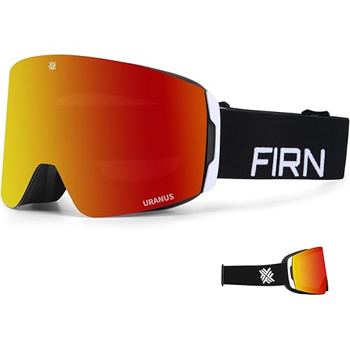 [FIRN] フィルン スノーゴーグル URANUS スキー スノーボード ゴーグル ダブルレンズ アジアフィット クイックレンズ交換 曇り止め メガネ使用可 UVカット 広い視野 ヘルメット対応 ハイコントラスト 全天候対応 日本正規品