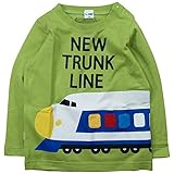 《春夏対応》 CHEEK ROOM(チイクルーム)  製品洗い加工済み42/2天竺新幹線長袖Tシャツ 95cm/GN NO.B-470201