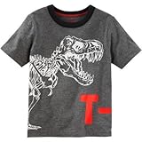 OSHKOSH(オシュコシュ) TRexリンガーティ グレー トップス半袖Tシャツ 12ヶ月【並行輸入】