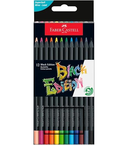 Amazon | Faber-Castell カラーペンシル ブラックエディション 12缶24
