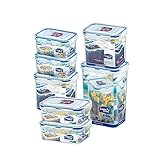 14-piece食品ストレージセットクリア/ブルーでbyロック&ロック