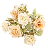 手作りのバラのシミュレーション花の人工花、シャンパン