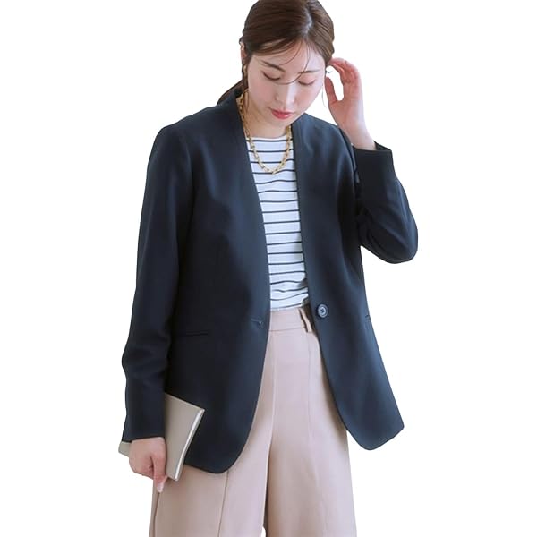 Amazon | [ICB] 【新色追加・防シワ・速乾・洗える】Fied ノーカラー