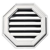 Builders Edge 120012222117 22" Octagon Vent 117, Bright White [並行輸入品]