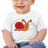 可愛い 子供 スマイル カタツムリ かわいい 蝸牛 半袖シャツ 100%棉 White Size 6 M