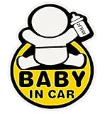（オルル） OLULU 車 ステッカー 赤ちゃん乗車中 貼ってはがせるマグネットタイプ　セーフティ反射ステッカー　ベビーインカ―　BABY　IN　CAR h026