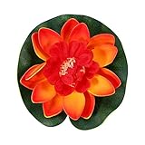 gloglow 10 cm人工Lotus Water Lilyフローティングフラワーガーデンプール池タンク植物オーナメント