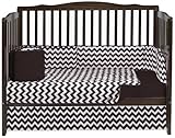 Baby Doll Bedding Chevron 4 Piece Crib Bedding Set, Brown by BabyDoll Bedding