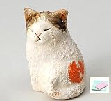 【信楽焼 置物】お座り三毛猫（小）