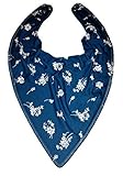 Adult Special Needs Bib Bandana Dribble Bib 2 Pack 1 x Wine/White Flowers/ 1 x Petrol Blue/White Flo