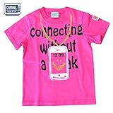 (チャンネル)CHANNEL スマホ騙し絵半袖Tシャツ ピンク 100