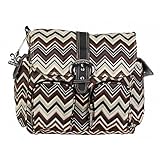 Kalencom Double Duty Coated Buckle Changing Bag (Zig Zag Black/ Brown) by Kalencom
