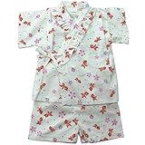 盛夏 甚平(ジンベイ) 【日本製】サザンクロスプリント金魚甚平スーツ 90cm/オフシロ NO.OG-1613