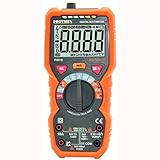 デジタルマルチメータ、Protmex PM19 オートレンジ電子計測器6000カウント真の RMS DMM テスター非接触 AC 電圧検出アンプオームボルトマルチメータ温度、LCD バックライト付き