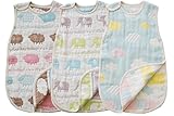 【まとめ買い】サンデシカ ふわふわ6重ガーゼ スリーパー(M) 3枚セット ひつじ+ぞうさん+くも 7314-9999-50