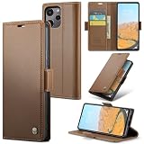 For Xiaomi Redmi 12 5G XIG03 用ケース 手帳型シャオミ 12 5G用 カバー 高級PUレザー艶消しシボ加工 革の質感 3枚 カード収納 スタンド機能 指紋防止 男女兼用 Xiaomi Redmi 12 5G 用携帯ケース ワイヤレス充電対応 (ブラウン, Redmi 12 5G)