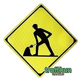 【大蔵製作所】本物と同素材、同デザインのミニチュア道路標識　標識板のみ (工事中)