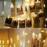 led イルミネーション ATPWONZ 40LED 4.2米 写真クリップDIY 壁飾りLEDライト　イルミネーションライト 電池式 リモコン付き コンセント不要 8パタンで切替可能 クリスマス/新