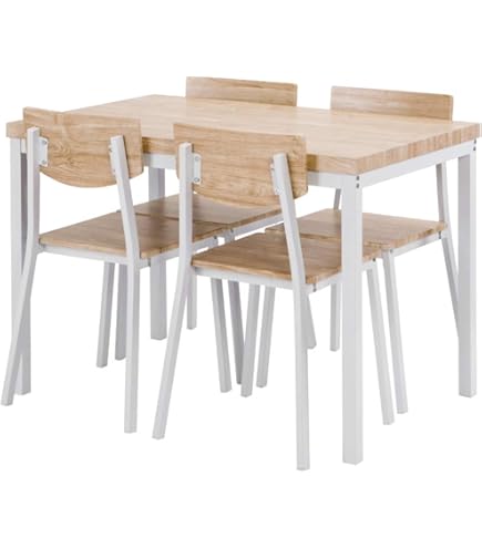 ダイニングセット 4人掛け 二人用 四人用 四角いテーブル チェア 5点セット Amazon｜Laovyarw ダイニングセット 4人掛け 四角いテーブル