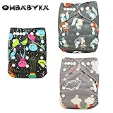 Ohbabyka3点セット オムツカバー 新生児 新生児期 出産祝い グッズ お返し おむつカバー ベビー服 赤ちゃん 服 ベビー 男の子 女の子 長く使える サイズ調整可能 (OB136140141