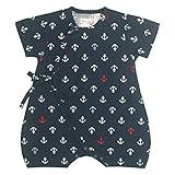 甚平 ロンパース ベビー 新生児 男の子 綿100% 日本製生地 グレコ マリン/紺-1009 50-60cm