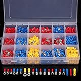 Beho-1200Pcs絶縁電線コネクタ圧着端子スペードアソートセット