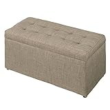 スツール ベンチ 収納 ボックス 足置き 完成品 オットマン 物入れ 幅77×高さ37cm ファブリック グレー