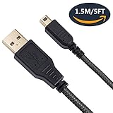 Nintendo 3dsケーブル、kikal High Speed Strong Braided USB充電器電源ケーブルfor Nintendo 3ds / 3ds XL / DSi / DSi XL /ニンテンドー2ds withプレミアムマイクロファイバークリーニングクロス 5 feet