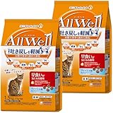 【セット販売】All Well 早食いが気になる猫用 フィッシュ味 挽き小魚とささみフリーズドライパウダー入り 1.5kg×2コ
