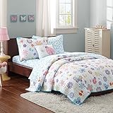 Mizone Kids Fluttering Farrah 6 Piece Complete Coverlet and Sheet Set, Multicolor, Twin [並行輸入品]