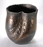 金彩口広手ひねり花器　（信楽焼・花瓶・花入れ・花器・壺・壷・水盤・フラワーポット・フラワーベース・Z）