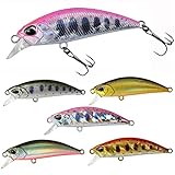 【PBルアー】渓流ミノー50FS 50mm 5g トラウト ヤマメ アマゴ イワナ ニジマス 渓流 本流 海にも 初心者 5色セット